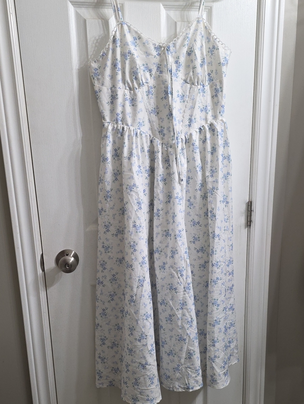 NWT Shein Curve Blue White Floral Cottagecore Sundress - SIZE 0XL